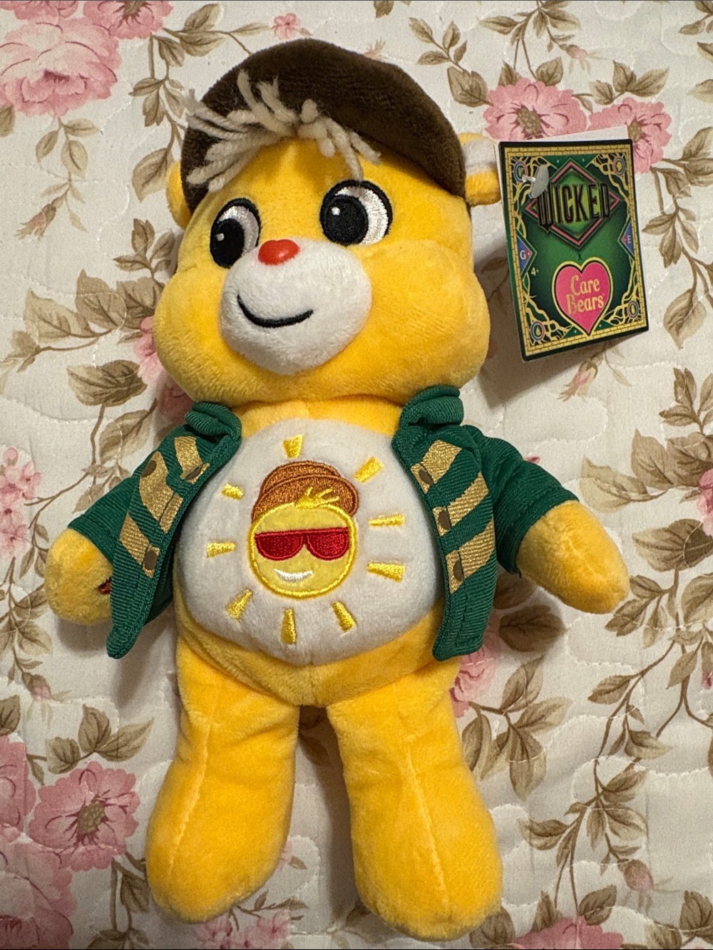 Care Bears Wicked Fiyero Plush Toy - Yellow with Green Jacket